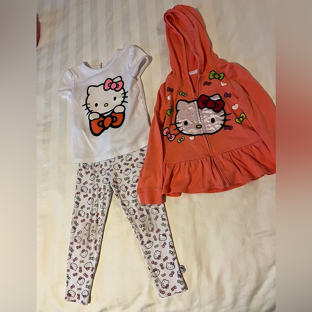 Hello Kitty brand girls toddler 3 piece matching set size 3T